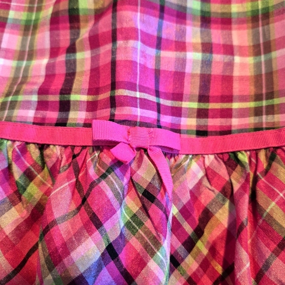 Gymboree girls size 4T Cherry All the Way duppioni plaid dress fully lined - Picture 3 of 5
